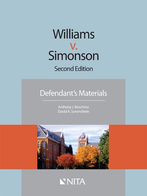 cover image of Williams v. Simonson Defendant's Materials